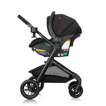 Pivot Modular Travel System with LiteMax Infant Car Seat with Anti-Rebound Bar Oxford Black side