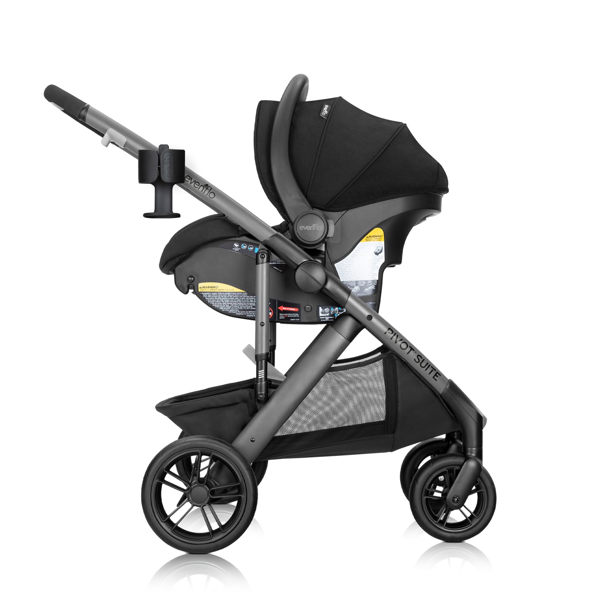 Evenflo Pivot Suite Modular Travel System with LiteMax Infant Car