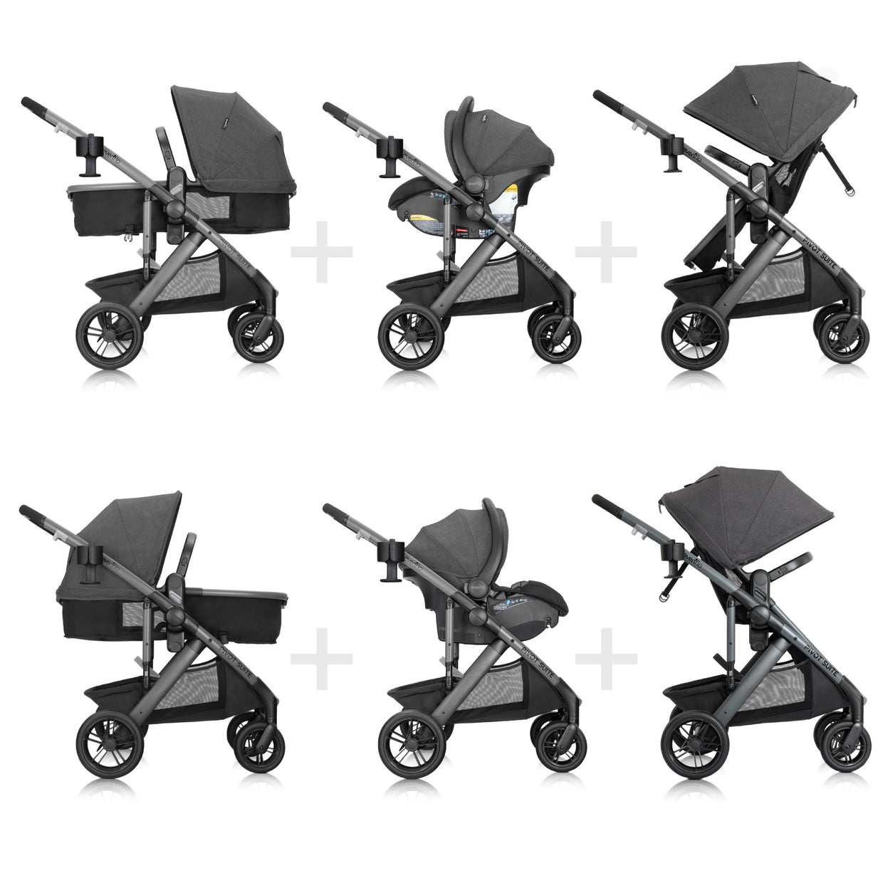 evenflo pivot suite Evenflo Pivot Suite Modular Travel System with LiteMax Infant Car Seat