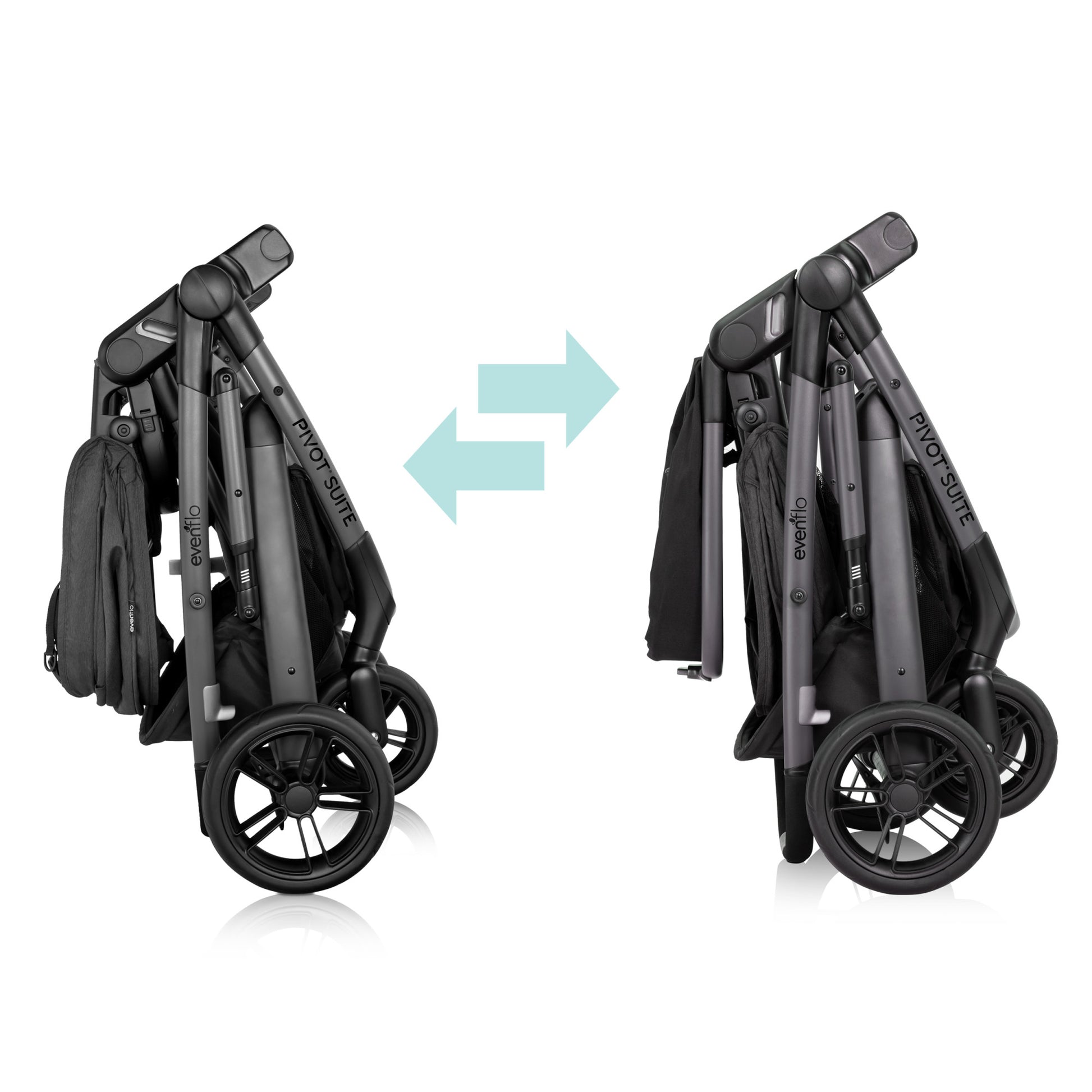 evenflo car seat and stroller pivot Evenflo Pivot Suite Modular Travel System with LiteMax Infant Car Seat