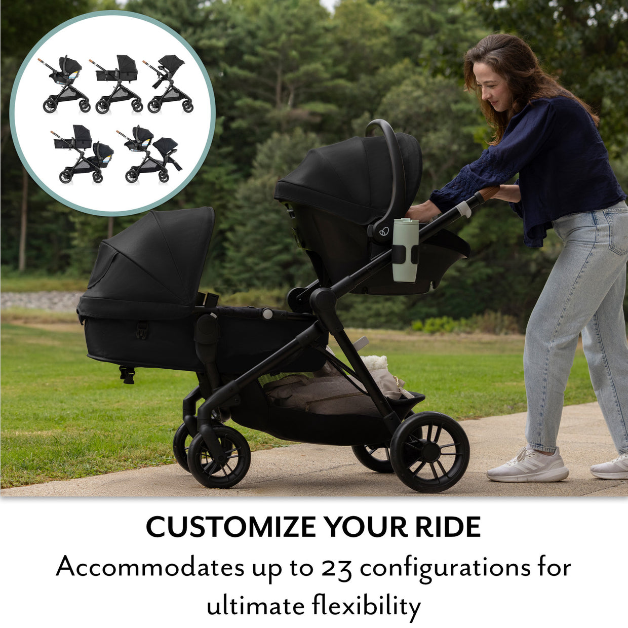 stroller wagon with raised seats Keenz MOOV 2-Passenger All-Terrain Comfort for Everyday Movement image_swatch seater stroller wagon Ski-Doo XP-X Advanced Tec Colour:Forest Green