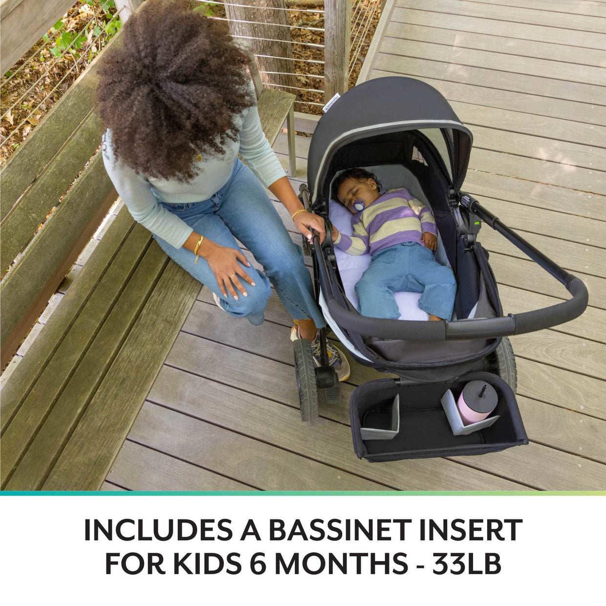 Evenflo Pivot Xplore Dreamz All-Terrain Stroller Wagon with Bassinet Insert