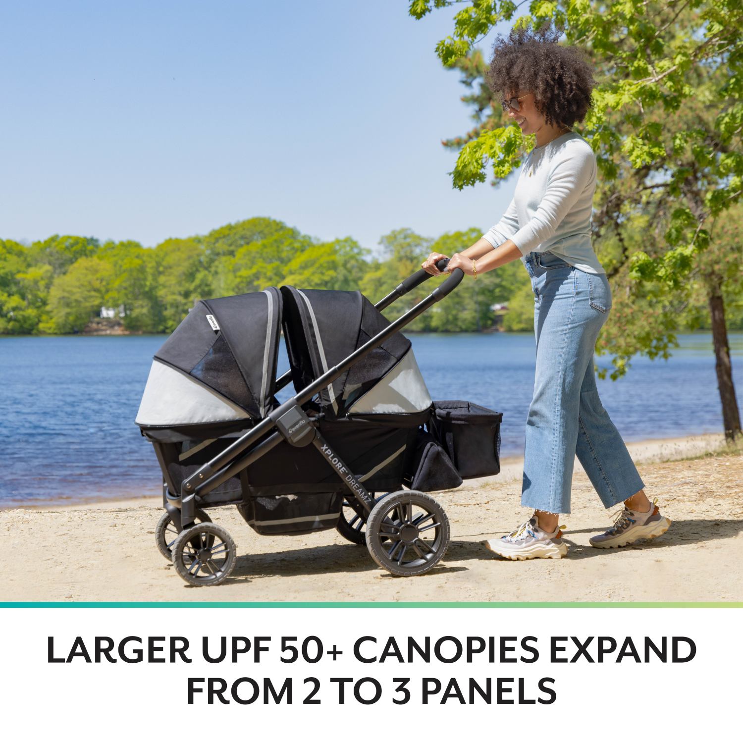 Evenflo Pivot Xplore Dreamz All-Terrain Stroller Wagon with Bassinet Insert