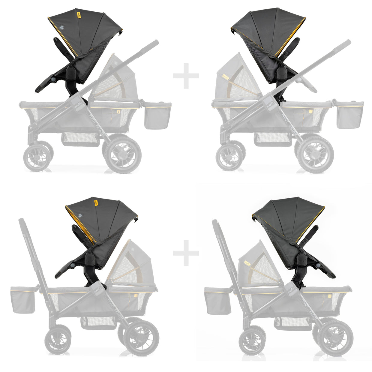 evenflo wagon stroller with car seat Evenflo Pivot Xplore Stroller Wagon Toddler Second Stroller Seat