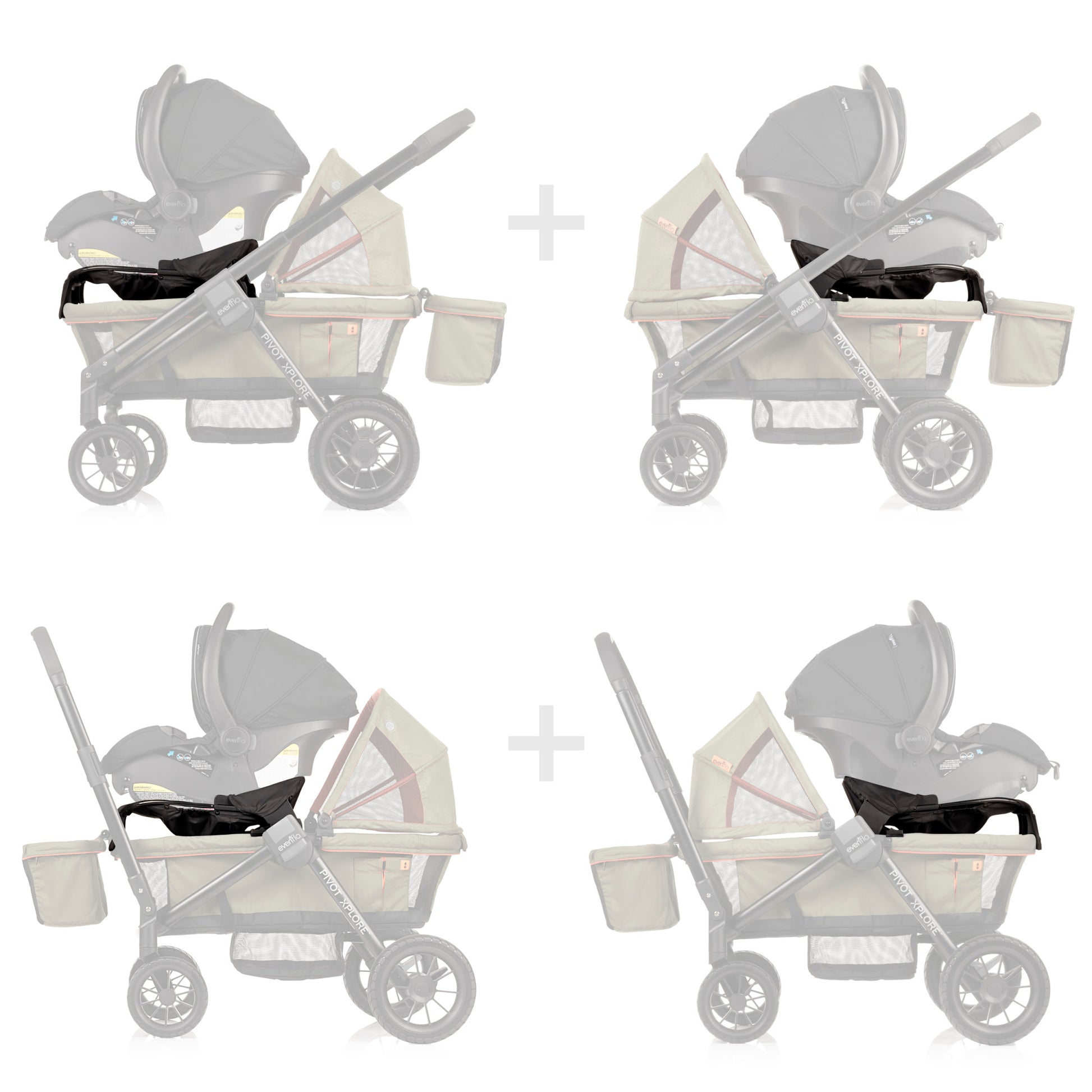 Evenflo Pivot Xplore Stroller Wagon Infant Car Seat Adapter