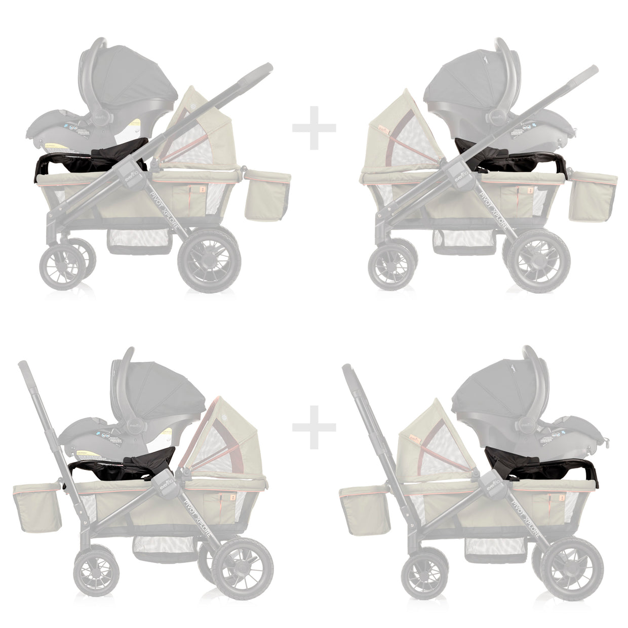 Evenflo Pivot Xplore Stroller Wagon Infant Car Seat Adapter