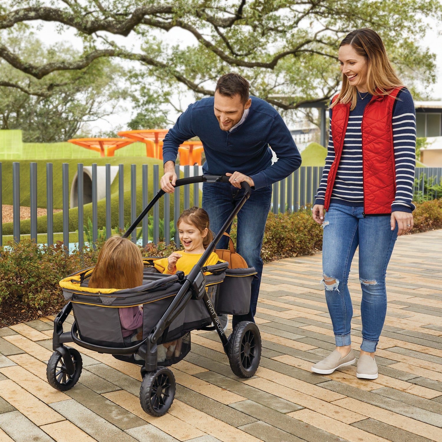 Pivot Xplore All-Terrain Stroller Wagon | Evenflo® Official Site