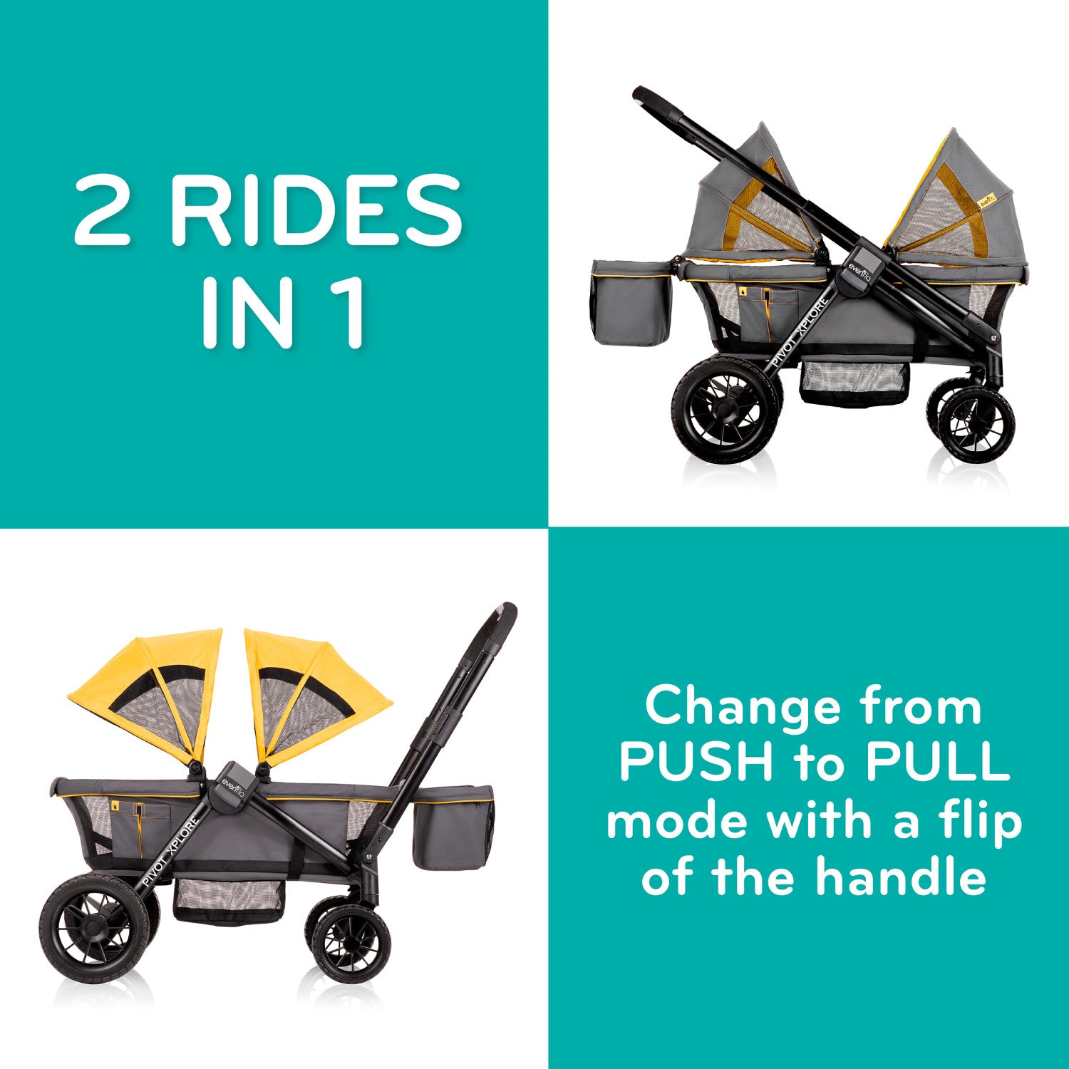 Pivot Xplore All-Terrain Stroller Wagon | Evenflo® Official Site