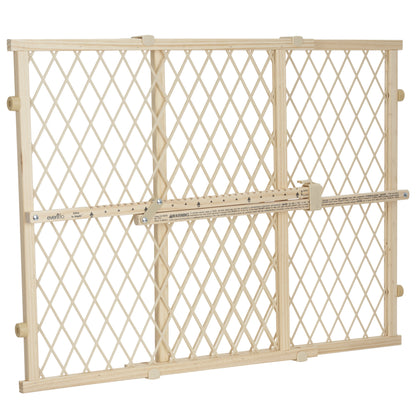 Position & Lock Adjustable Wood Baby Gate Natural wood