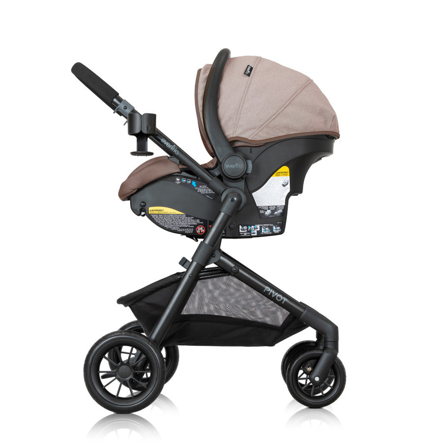 Pivot Modular Travel System with LiteMax Infant Car Seat with Anti-Rebound Bar side view 1