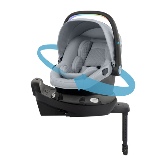 Revolve180 LiteMax NXT Rotating Infant Car Seat with SensorySoothe and with Accessory Load Leg (Quartz)