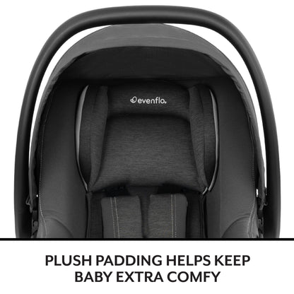 Revolve180 LiteMax NXT Rotating Infant Car Seat with Green & Gentle - Anchor Gray