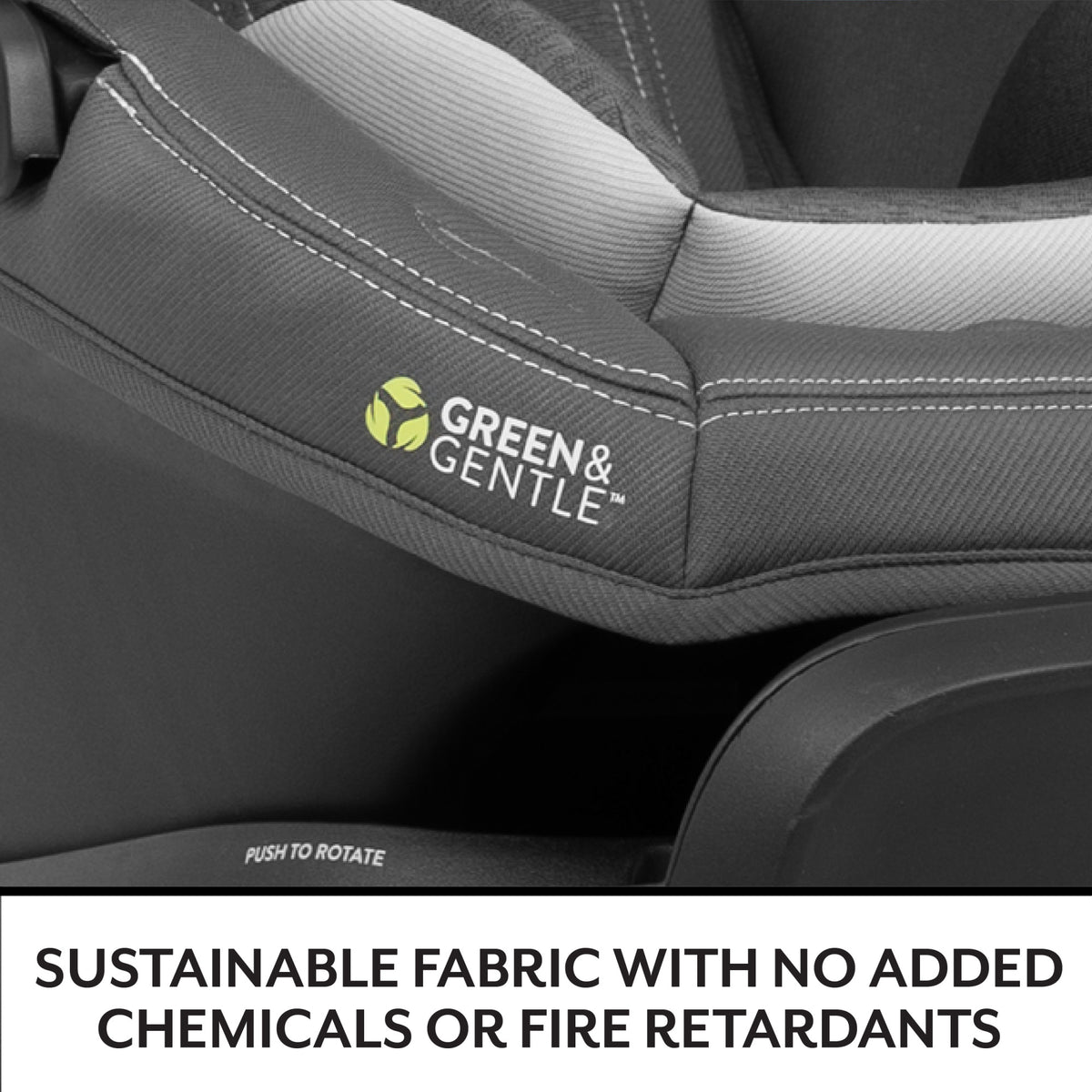 Revolve180 LiteMax NXT Rotating Infant Car Seat with Green & Gentle - Anchor Gray