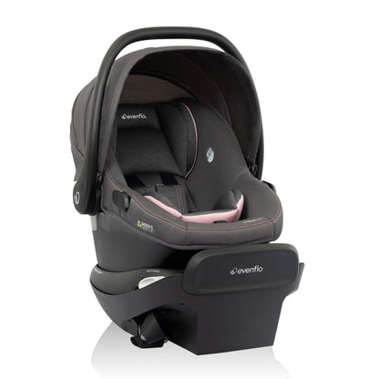 Revolve180 LiteMax NXT Rotating Infant Car Seat with Green & Gentle Primrose Pink side 1