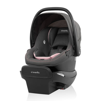 Revolve180 LiteMax NXT Rotating Infant Car Seat with Green & Gentle Primrose Pink side 2