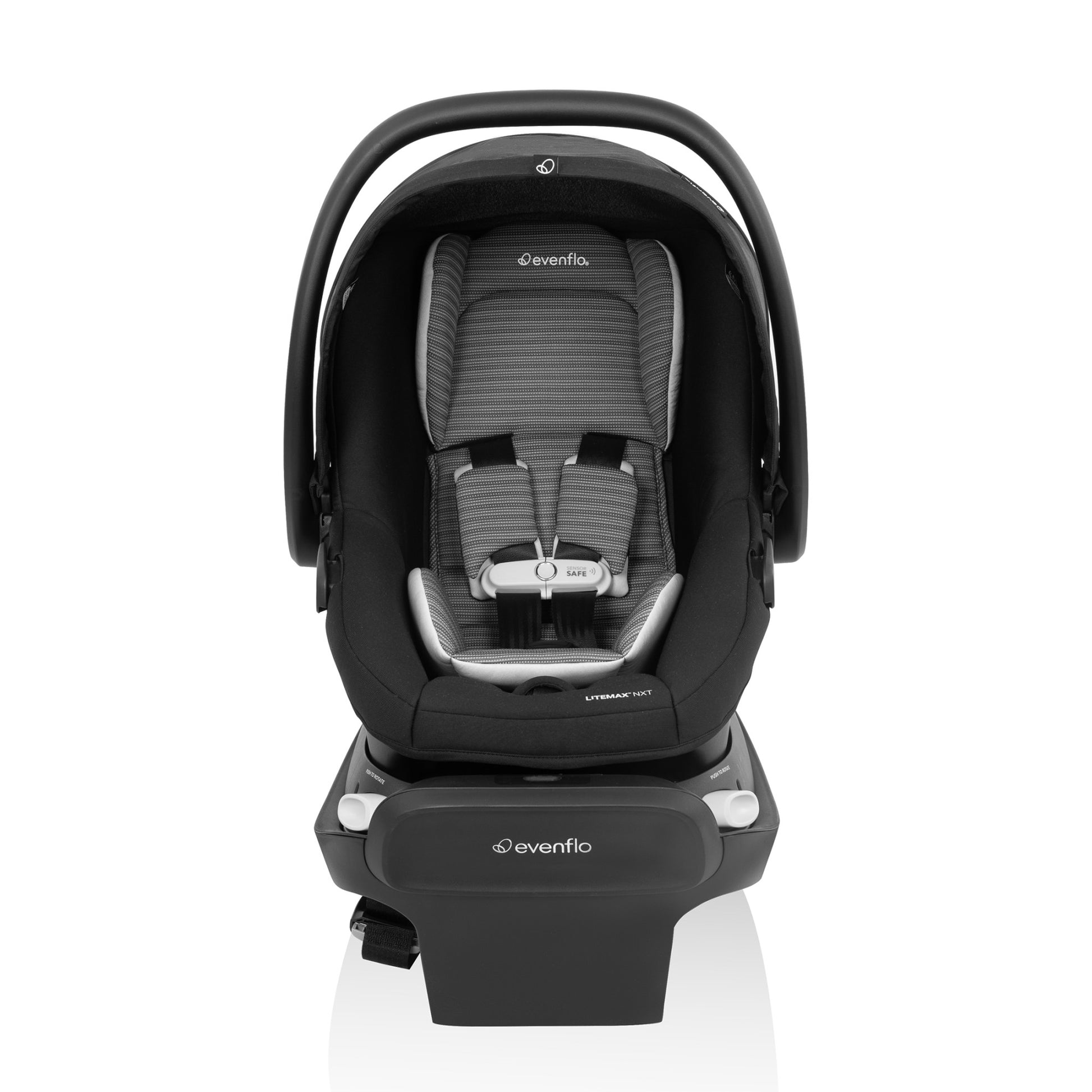 Revolve180 LiteMax NXT Rotational Infant Car Seat Cinder gray front