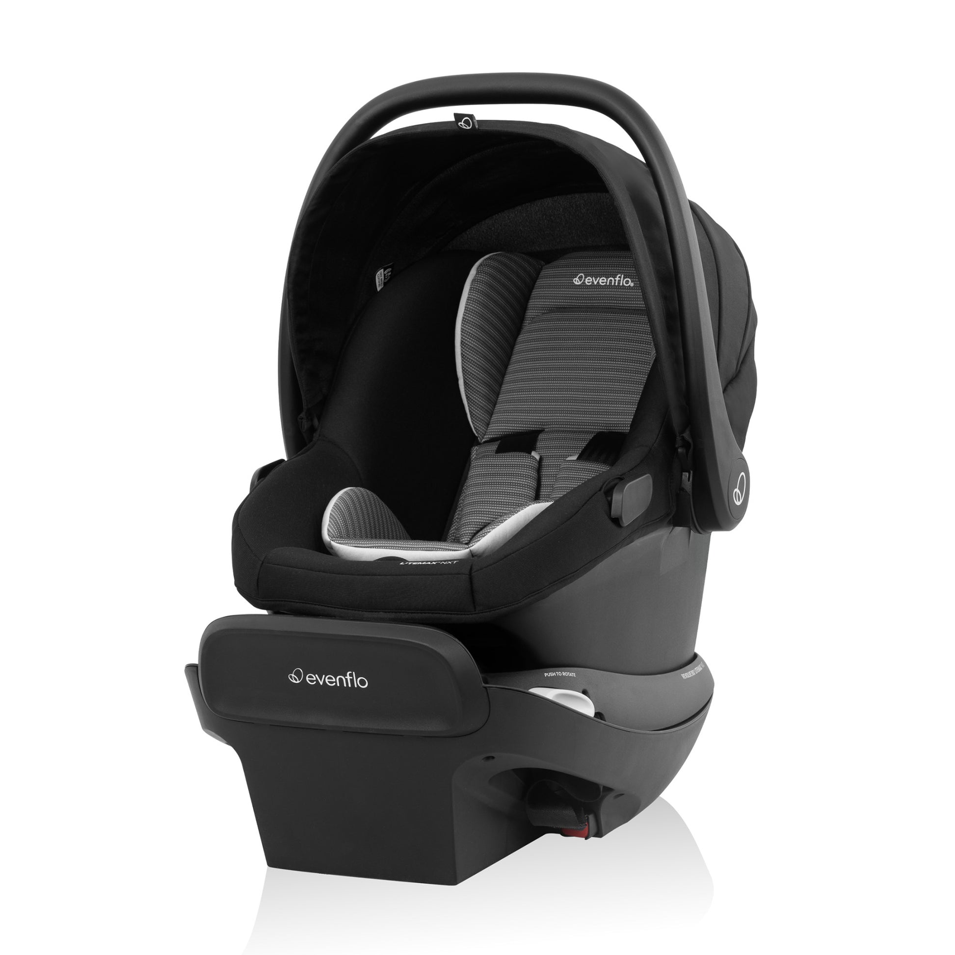 Revolve180 LiteMax NXT Rotational Infant Car Seat Cinder gray side