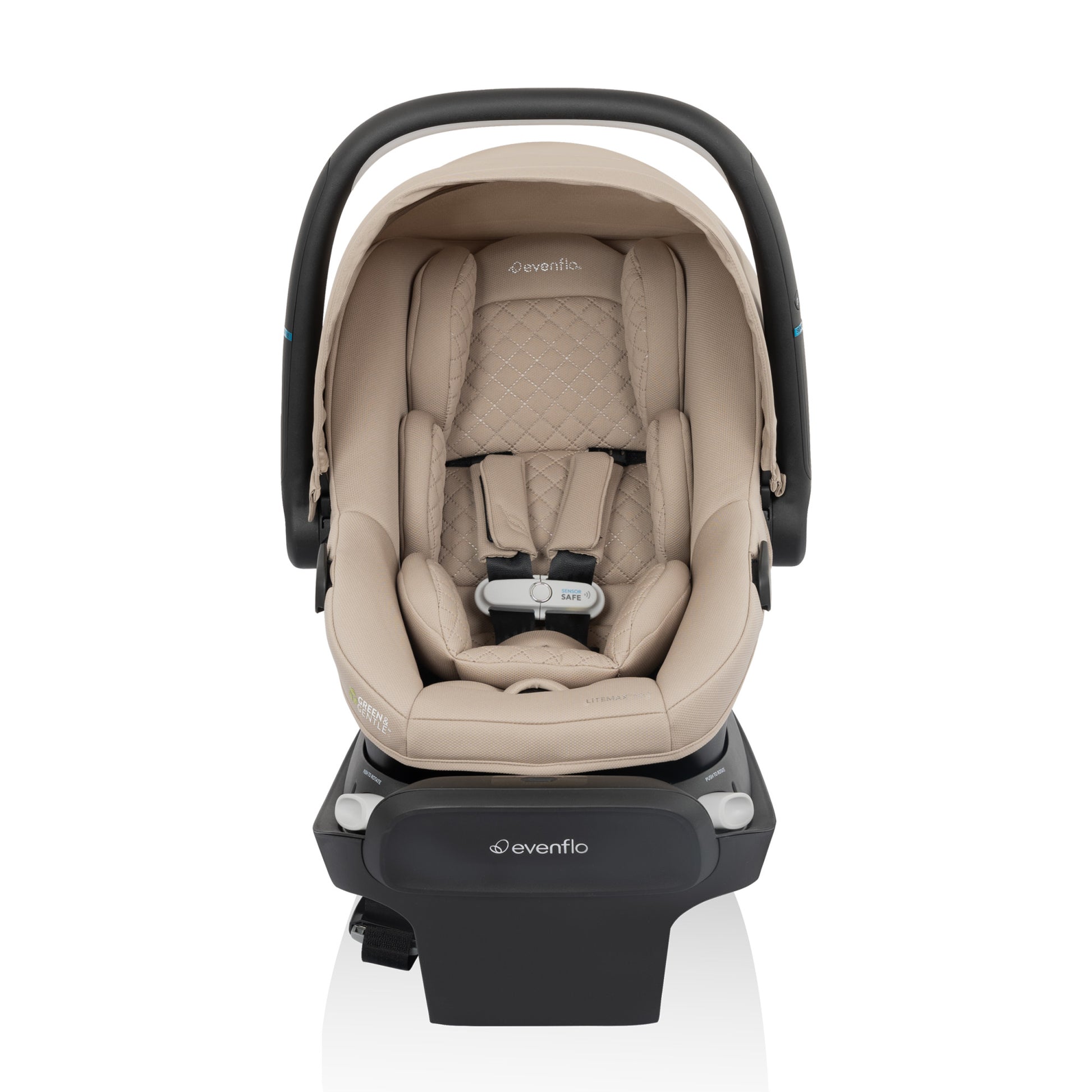 Evenflo Revolve180 LiteMax NXT Rotating Infant Car Seat with SensorySoothe full front