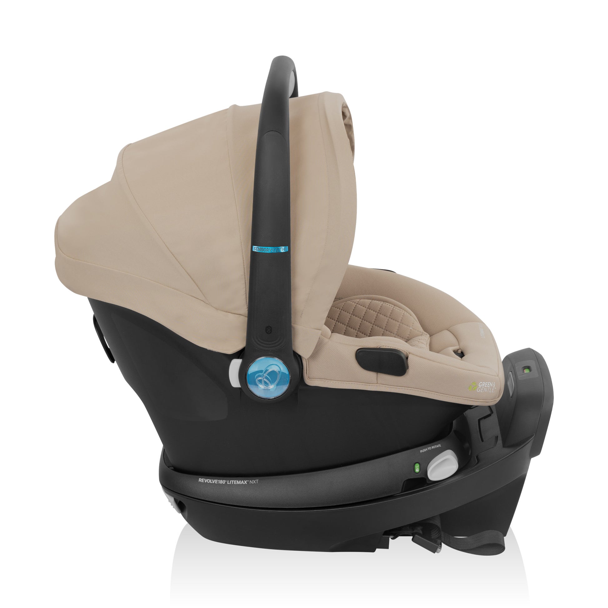 Evenflo Revolve180 LiteMax NXT Rotating Infant Car Seat with SensorySoothe full side