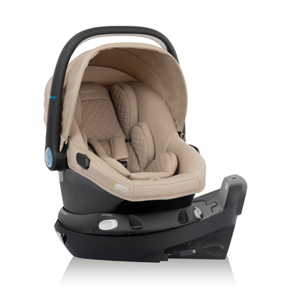 Evenflo Revolve180 LiteMax NXT Rotating Infant Car Seat with SensorySoothe side rotate