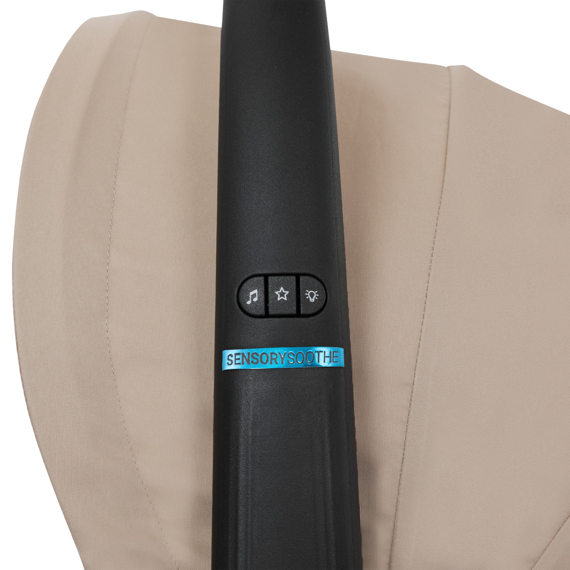 Evenflo Revolve180 LiteMax NXT Rotating Infant Car Seat with SensorySoothe handle close up