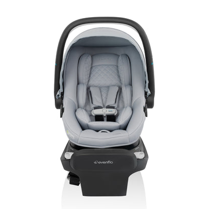Evenflo Revolve180 LiteMax NXT Rotating Infant Car Seat with SensorySoothe flint full front
