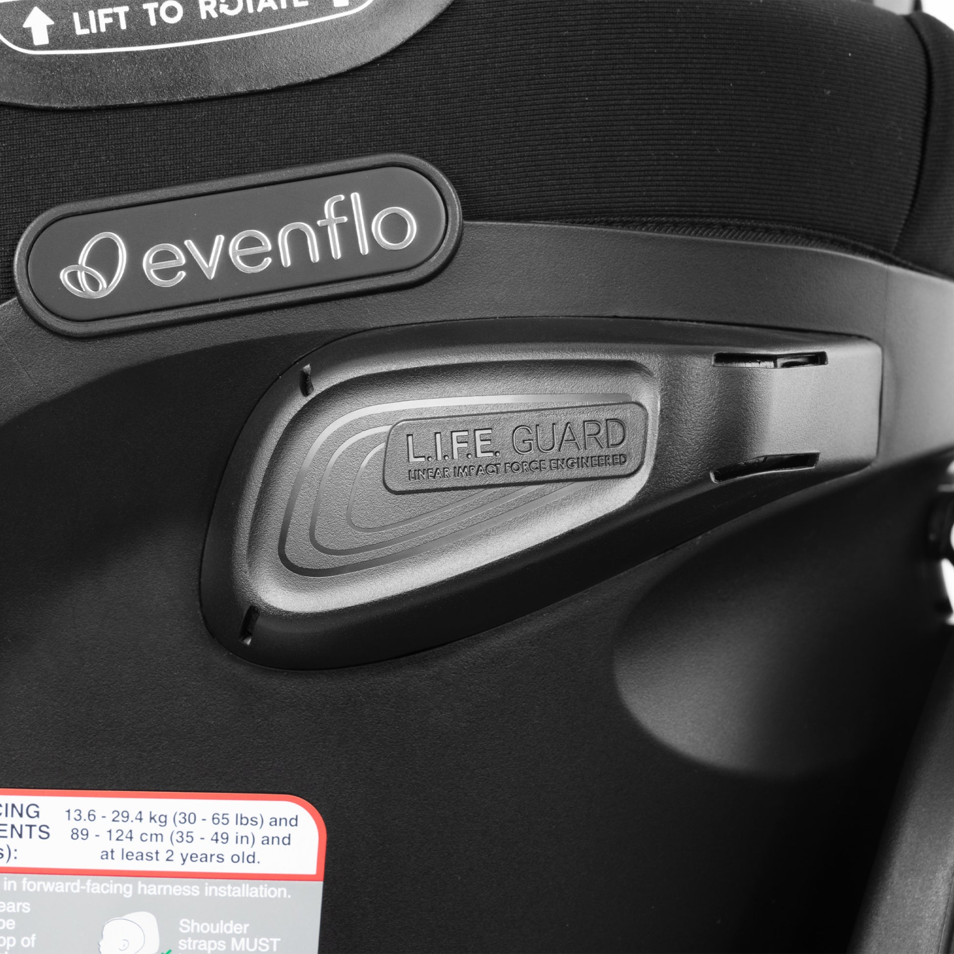 Revolve360 Extend All-in-One Rotating Car Seat with Quick Clean Cover Rowe Pink life guard