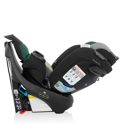 Gold Revolve360 Extend All-in-One Rotational Car Seat with Green & Gentle Fabric (Emerald)