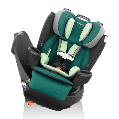 Gold Revolve360 Extend All-in-One Rotational Car Seat with Green & Gentle Fabric (Emerald)