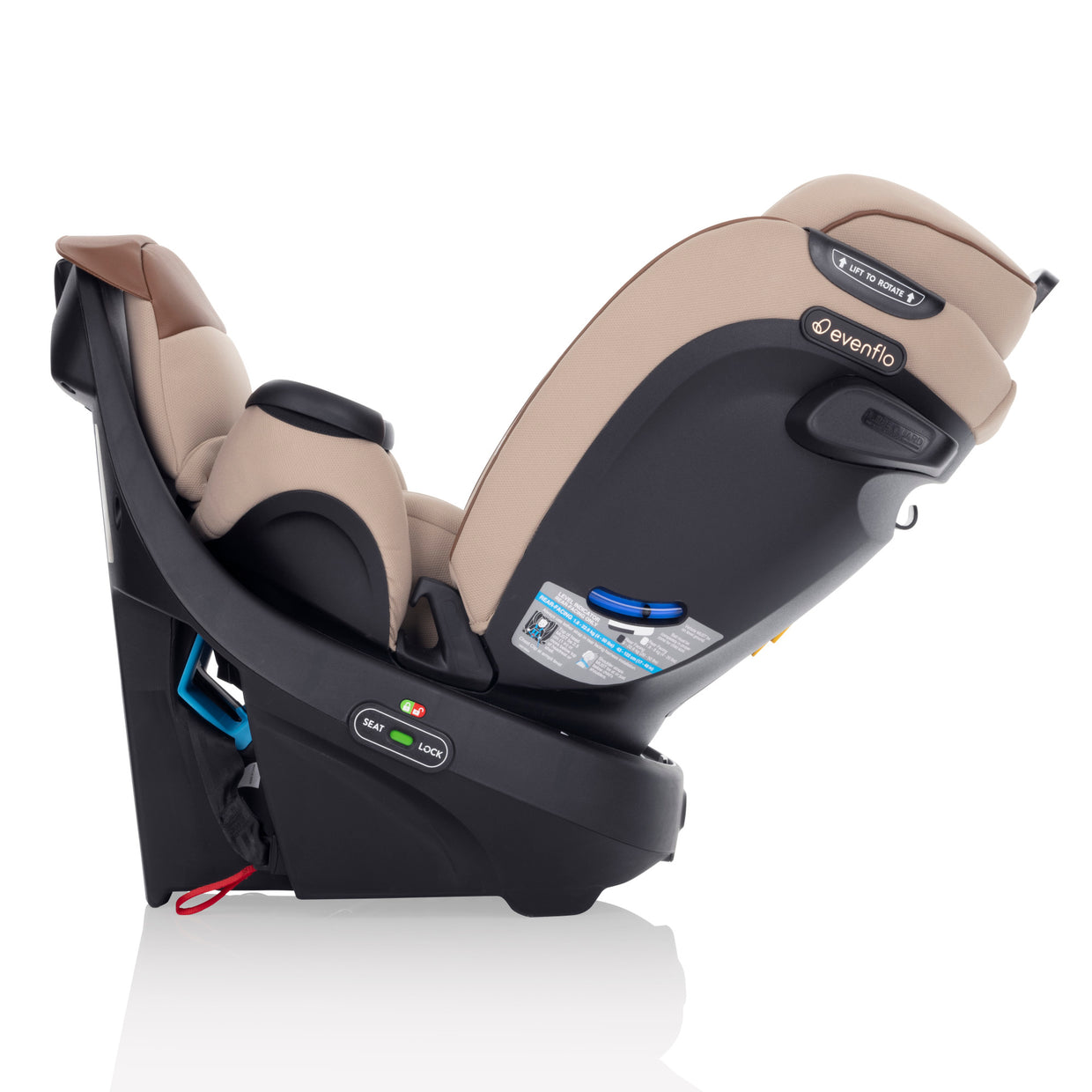 what's the difference between evenflo gold and regular Evenflo Revolve360 Extend All-in-One Rotating Car Seat with Green & Gentle Fabric