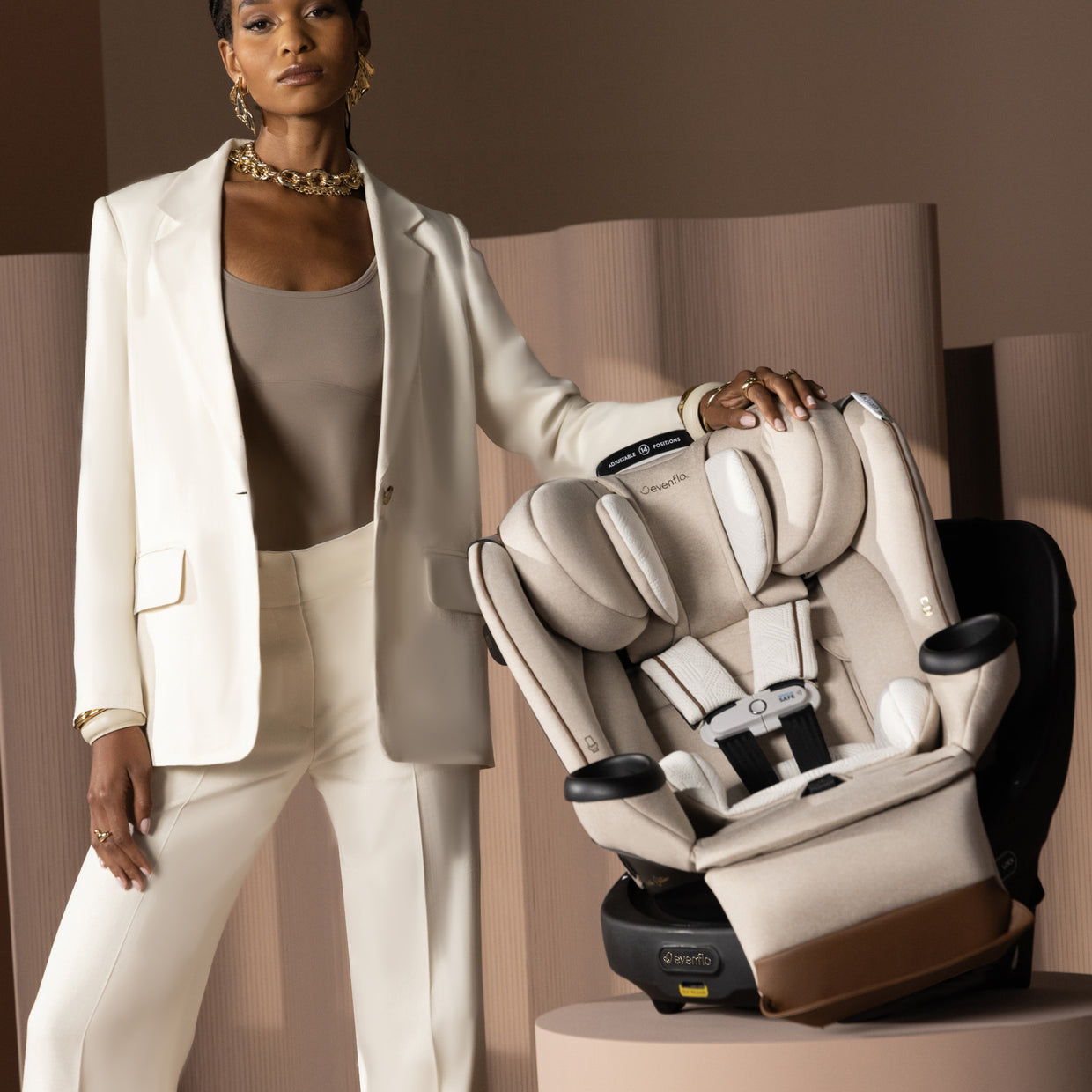 Evenflo 360 Rotational All-in-One Car Seat - Champagne