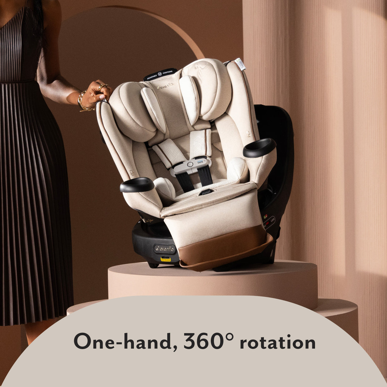 Limited Edition Revolve360 Extend All-in-One Rotational Car Seat with Green & Gentle Fabric