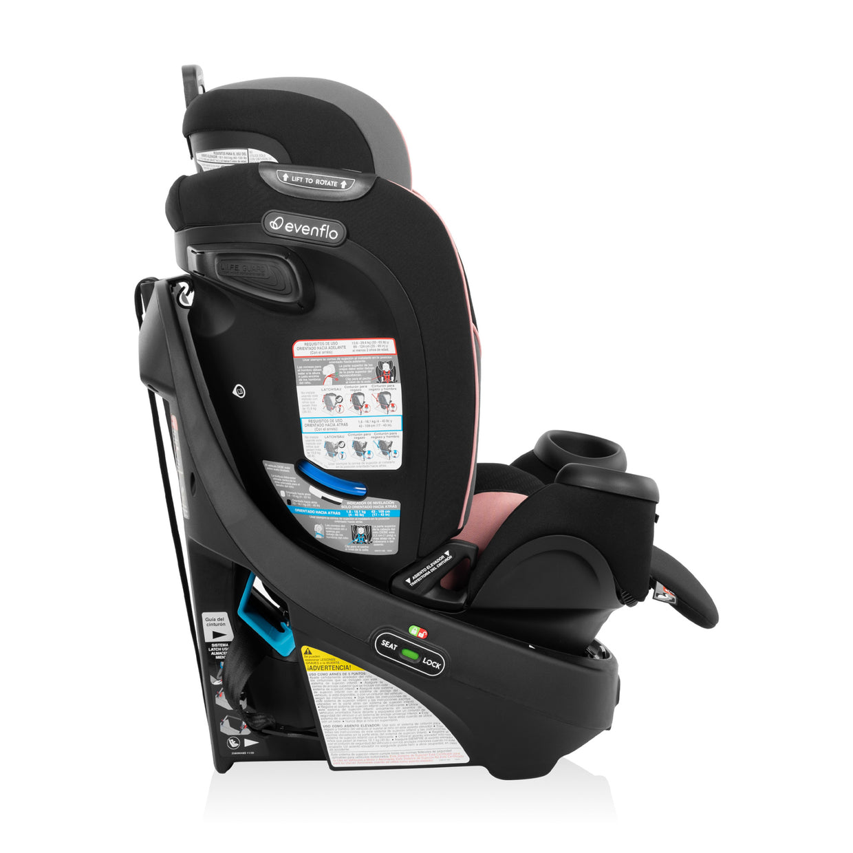 evenflo reversible car seat Evenflo Revolve360 Rotational All-In-One Car Seat