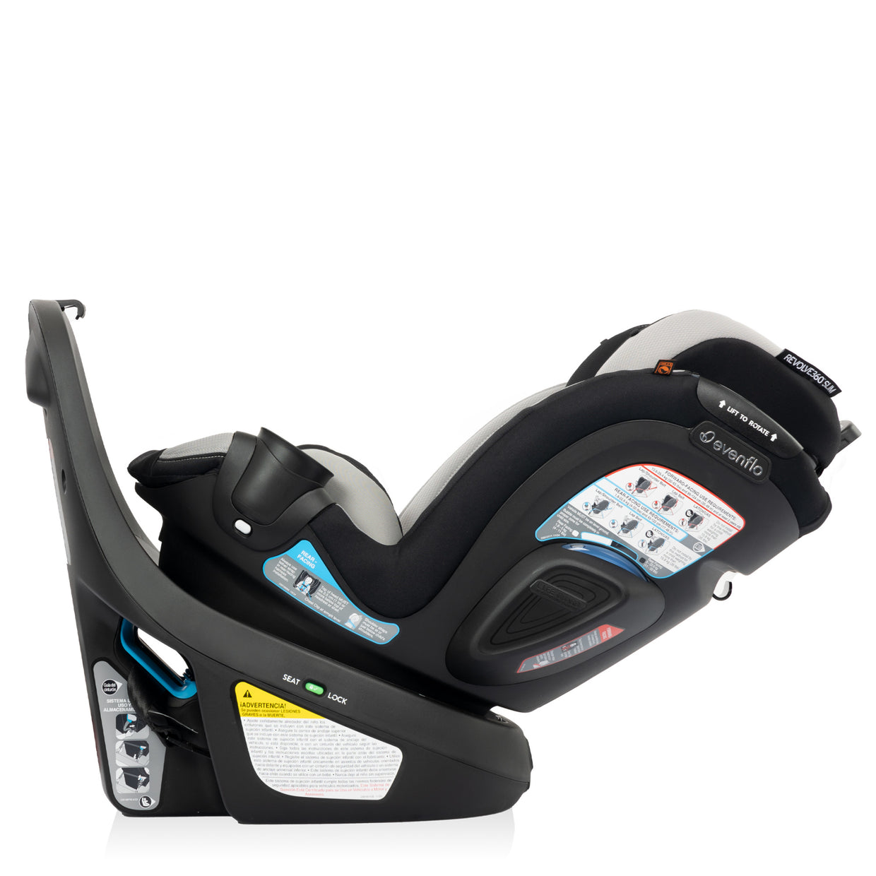 Evenflo Revolve360 Slim 2-in-1 Rotating Car Seat with Quick Clean Cover