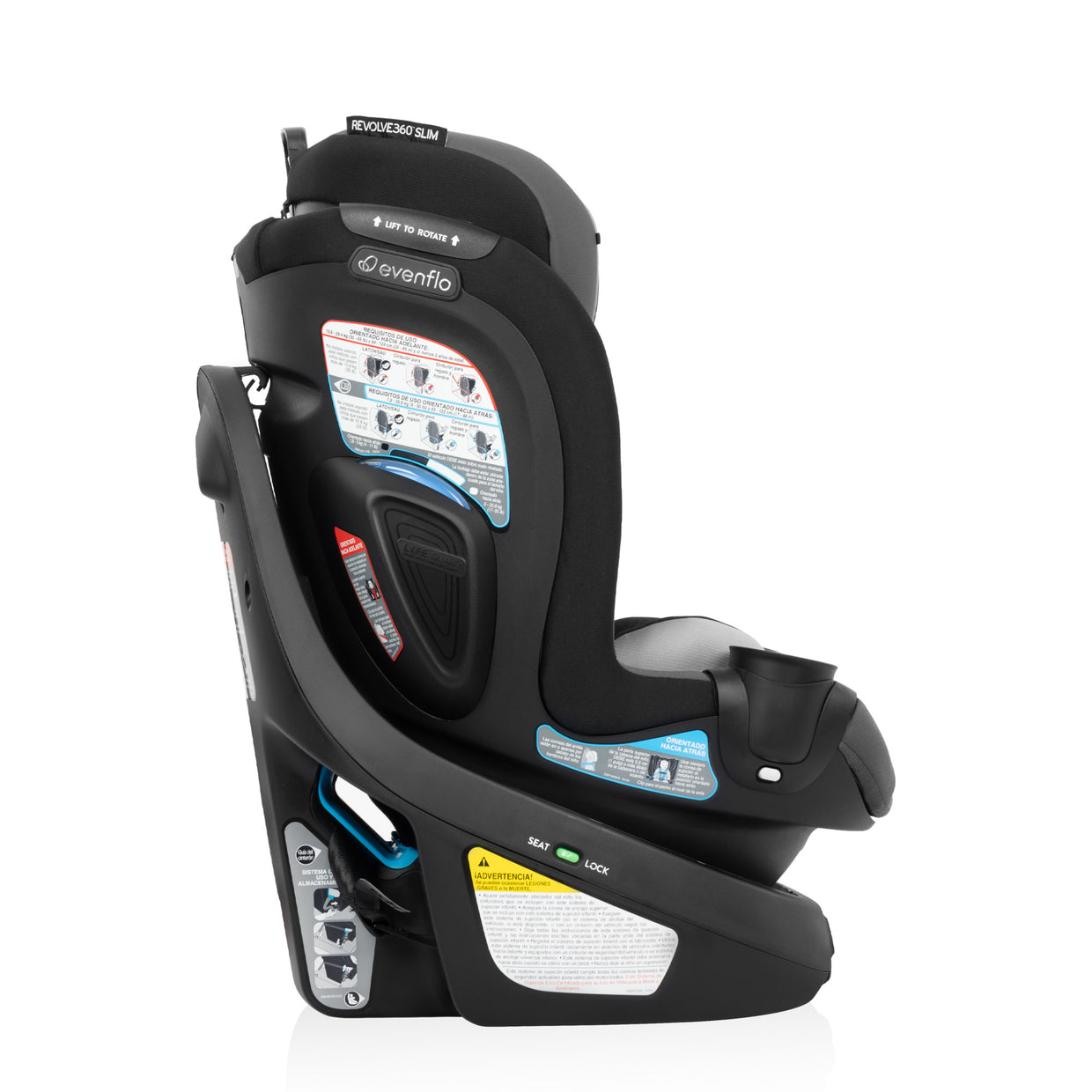 Evenflo Revolve360 Slim 2-in-1 Rotational Convertible Car Seat