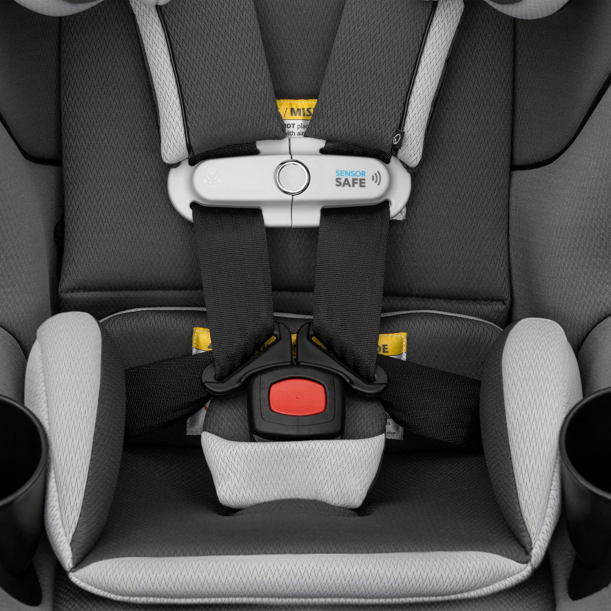 Gold Revolve360 Slim 2-in-1 Rotational Car Seat with SensorSafe Pearl Gray seat lock