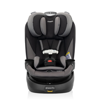 Gold Revolve360 Slim 2-in-1 Rotational Car Seat with SensorSafe Obsidian Black full front