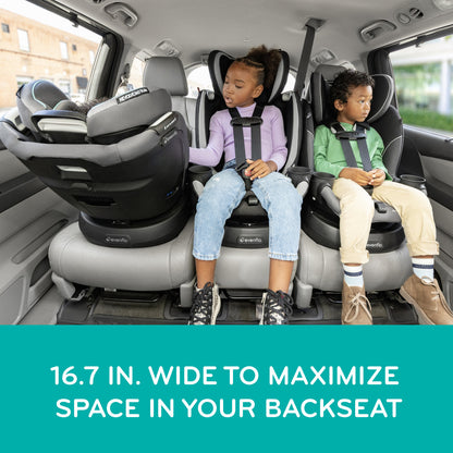 Revolve360 Slim 2-in-1 Rotating Car Seat with Quick Clean Cover - Stow Blue