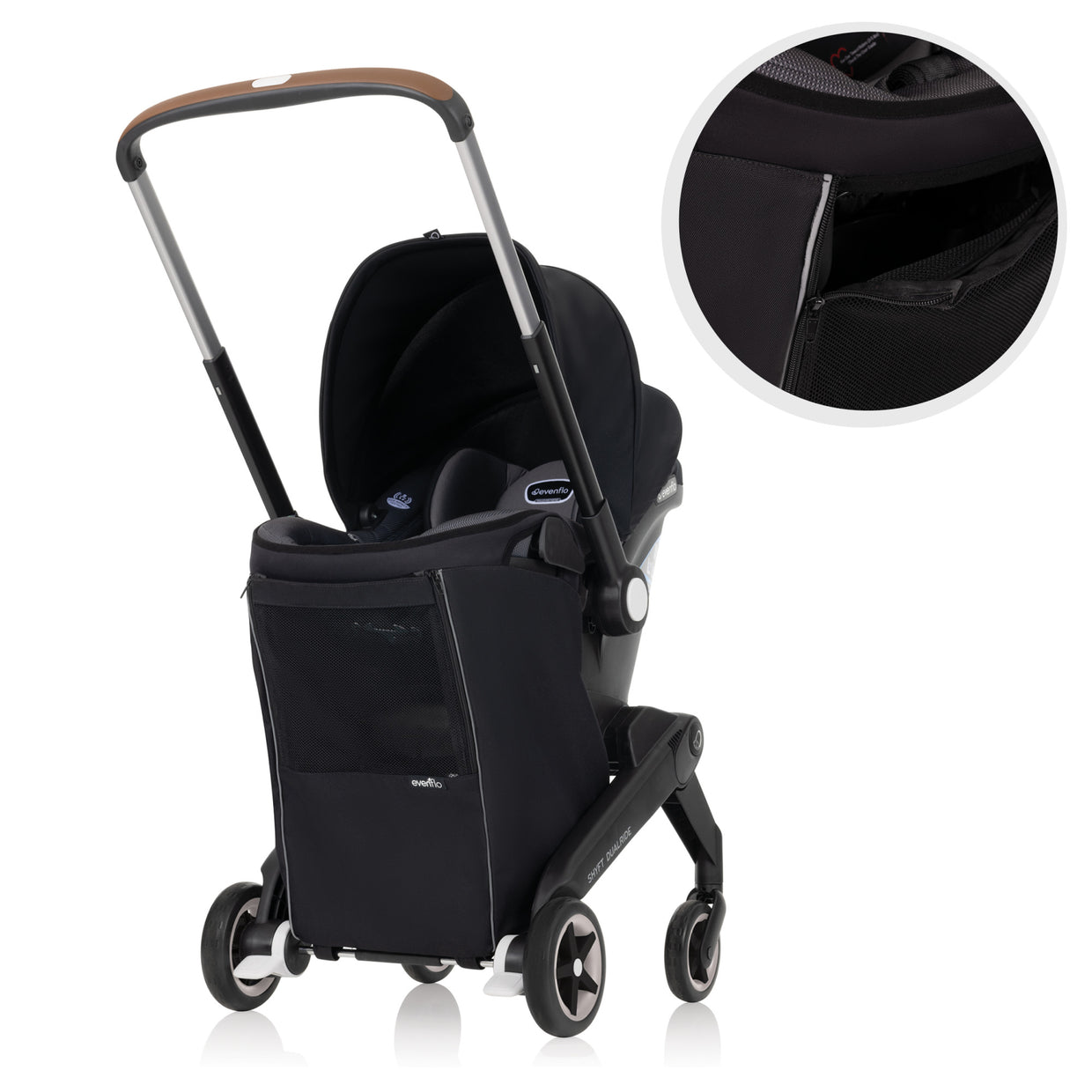 cosco stroller car seat combo Evenflo Evenflo Shyft DualRide Infant Car Seat Stroller Combo with Carryall  Storage