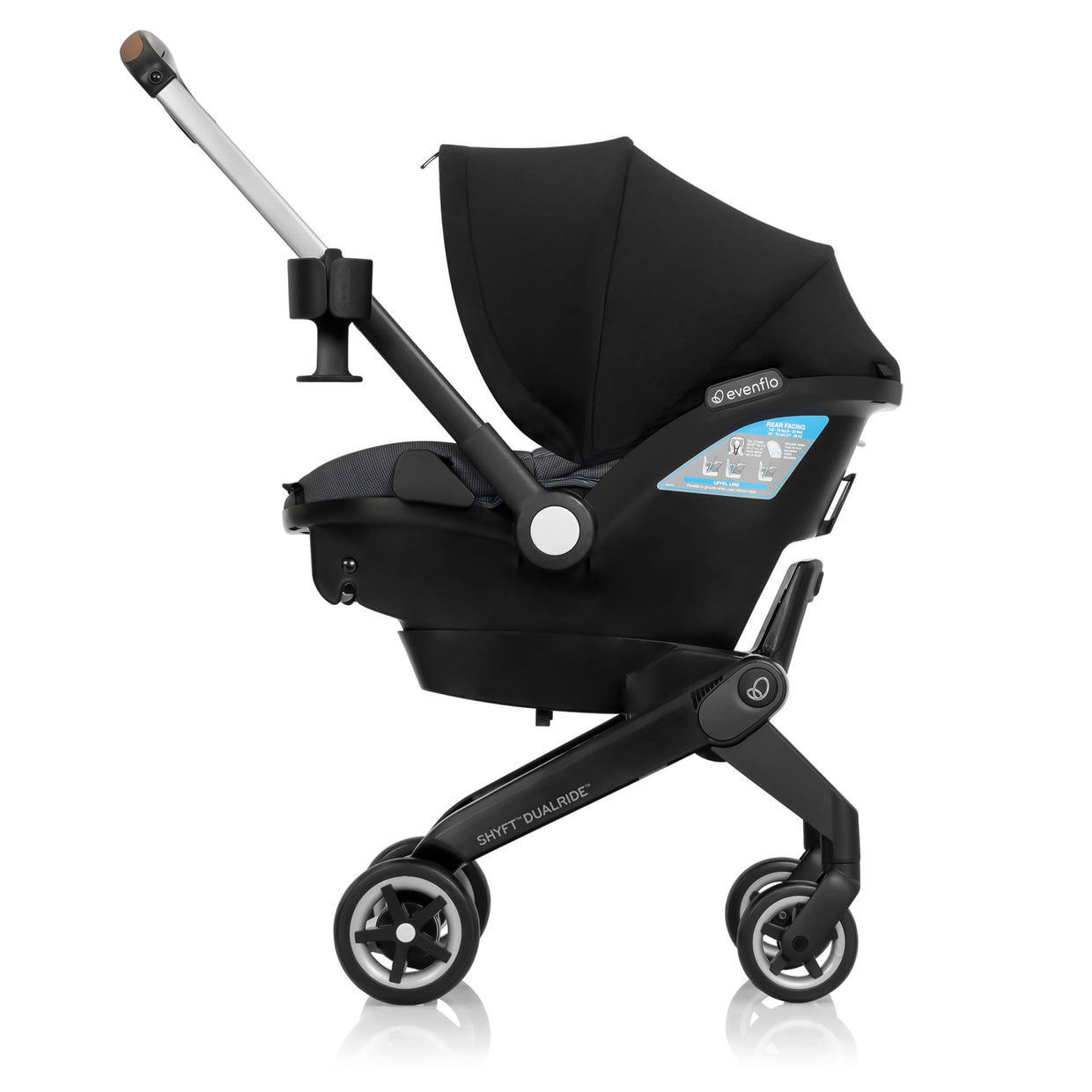 Evenflo Evenflo Shyft DualRide Infant Car Seat Stroller Combo with Carryall  Storage