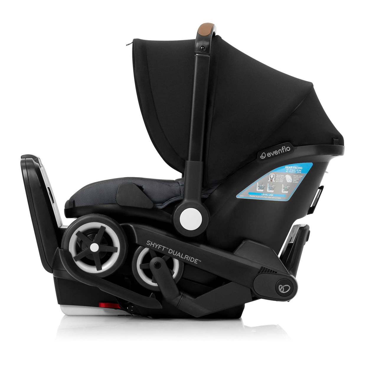Evenflo Evenflo Shyft DualRide Infant Car Seat Stroller Combo with Carryall  Storage