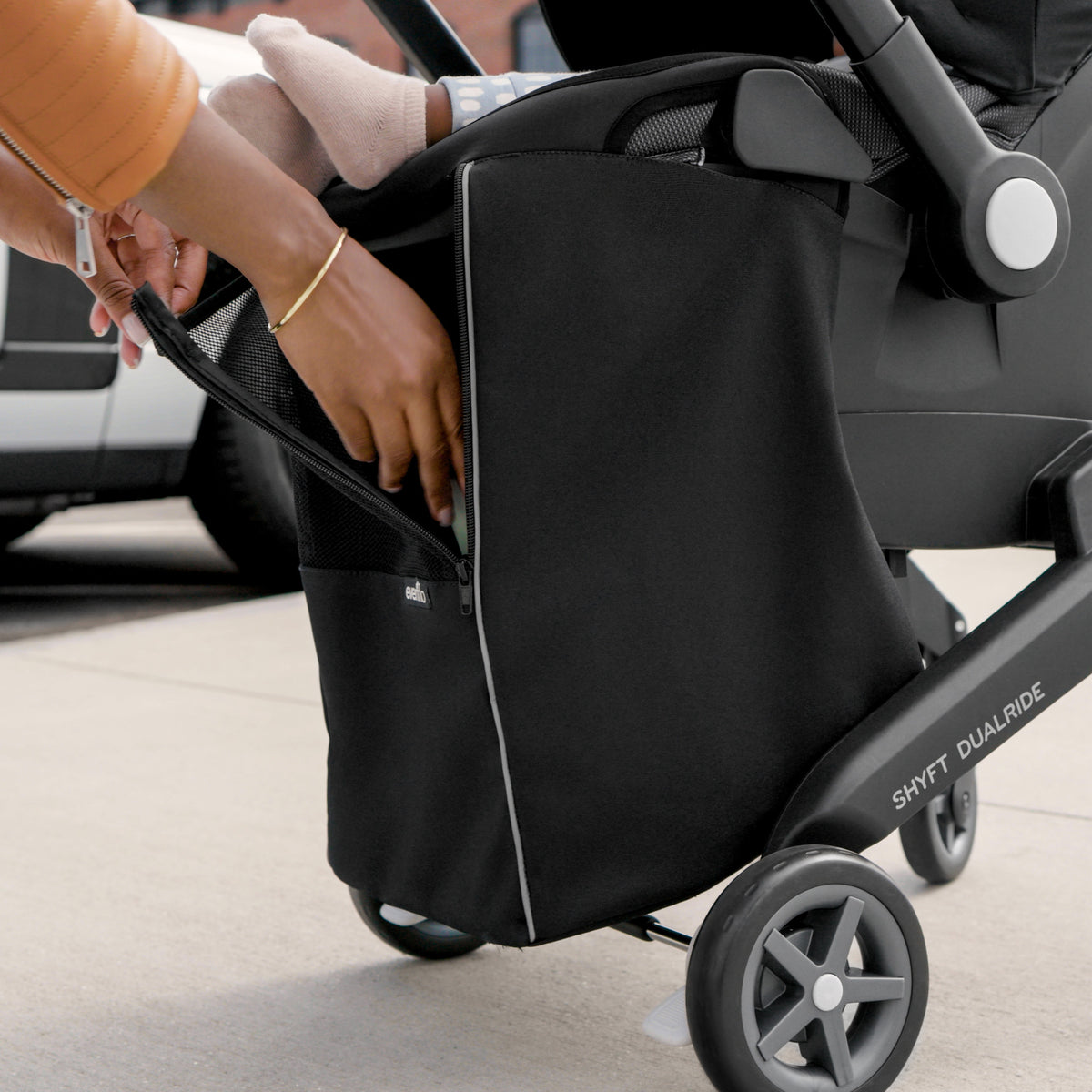 Shyft DualRide Infant Car Seat Stroller Combo with Carryall Storage - Sylva Pink