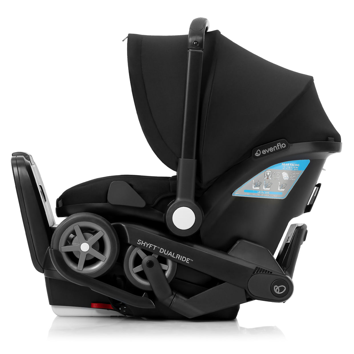 evenflo dual shyft ride base Evenflo Shyft DualRide Infant Car Seat Stroller Combo