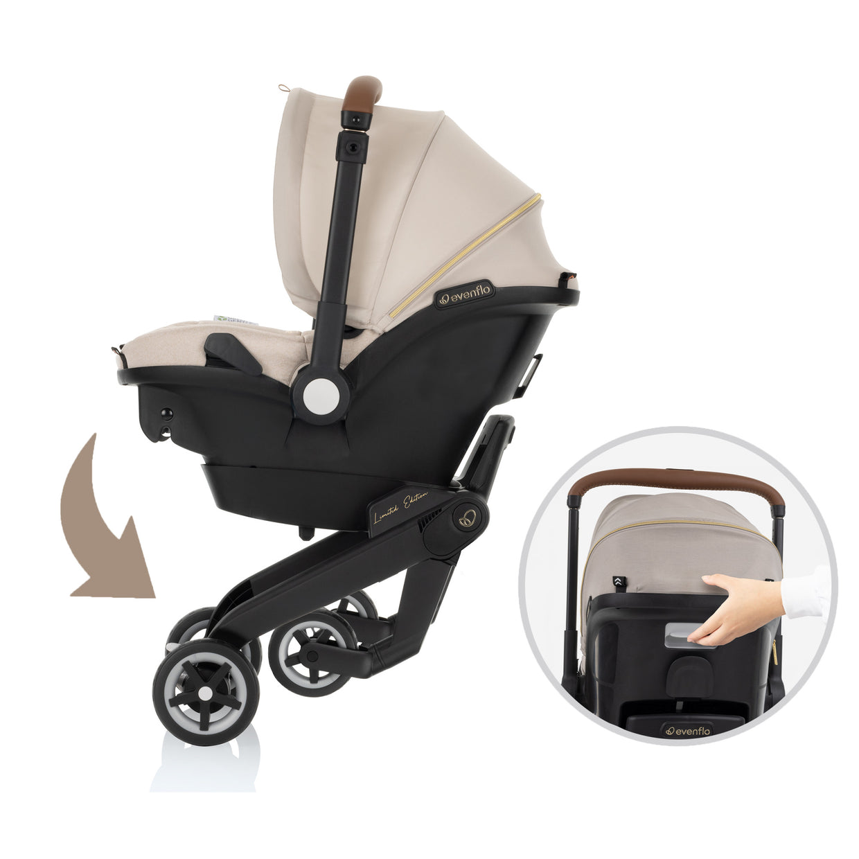 car seat stroller combo newborn Evenflo DualRide Infant Car Seat Stroller Combo