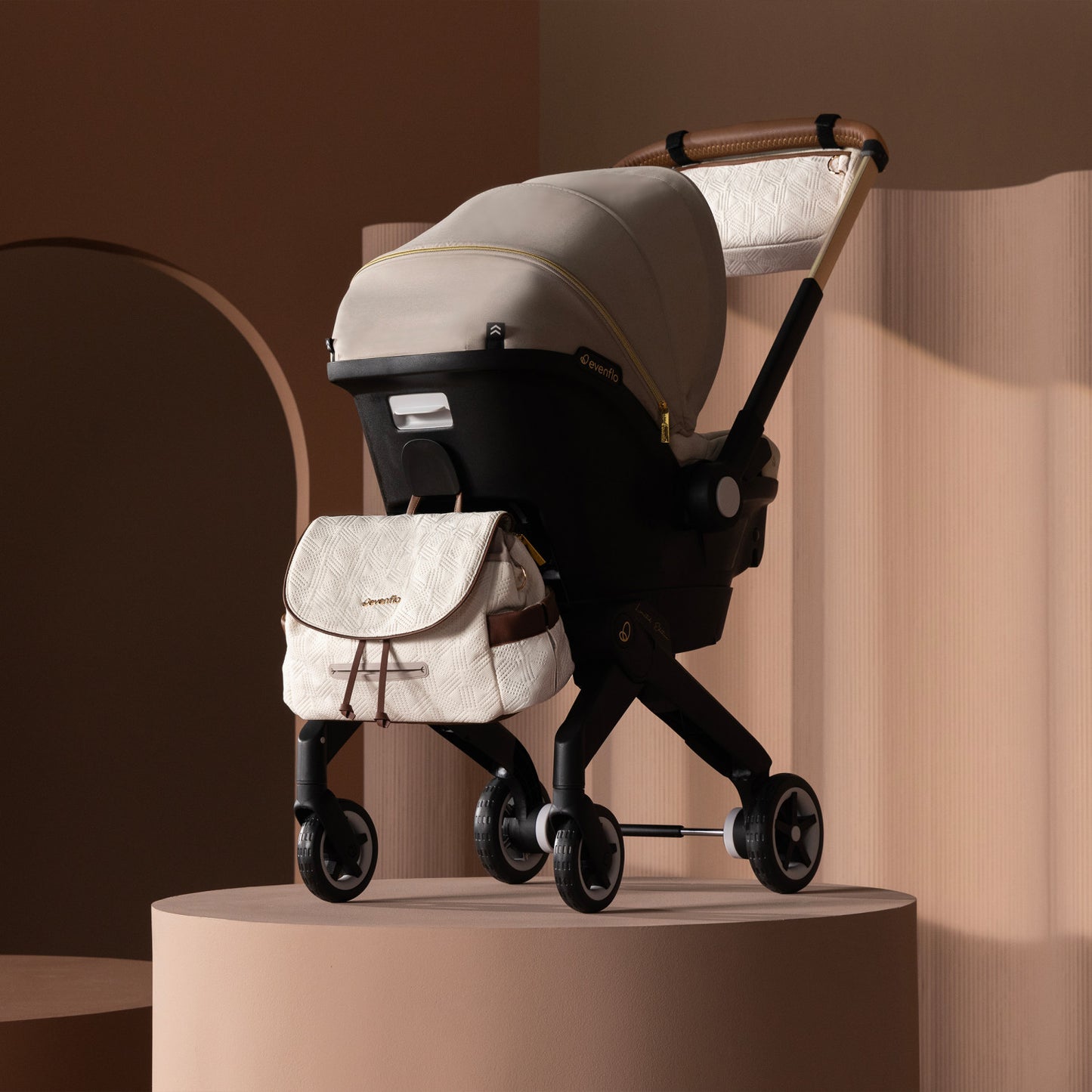 Limited Edition Shyft™ DualRide™ Infant Car Seat + Stroller Combo with Green & Gentle™ Fabric