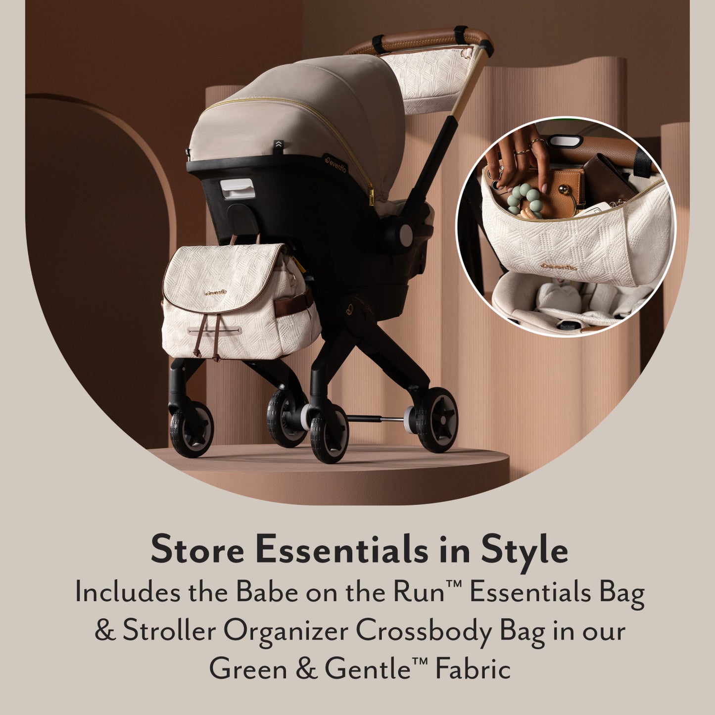 Limited Edition Shyft™ DualRide™ Infant Car Seat + Stroller Combo with Green & Gentle™ Fabric
