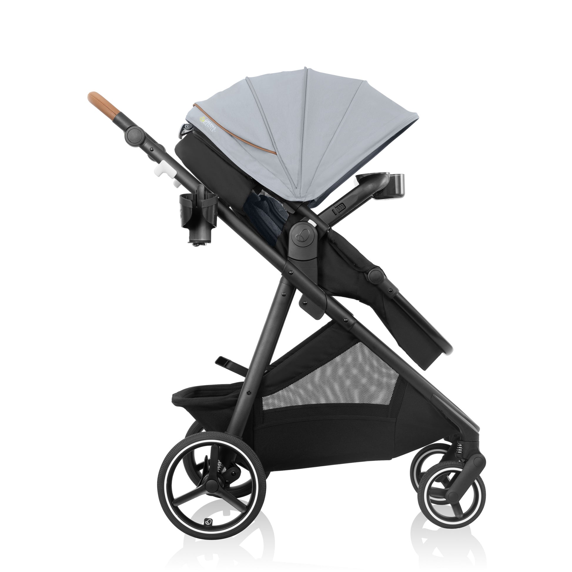 Evenflo Shyft Intuiti+ Stroller with Green & Gentle Fabric