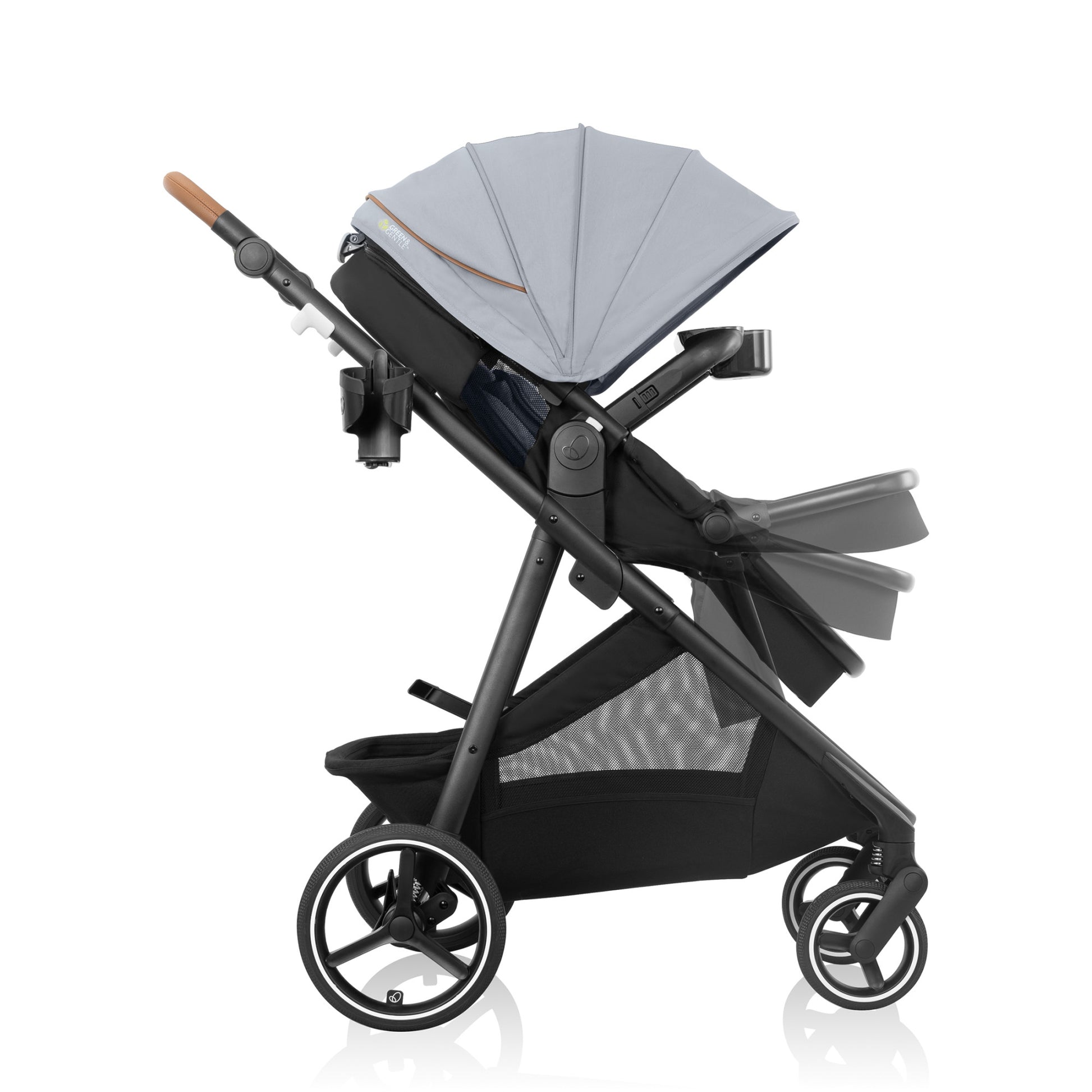 Shyft Intuiti+ Stroller with Green & Gentle Fabric Quartz 2