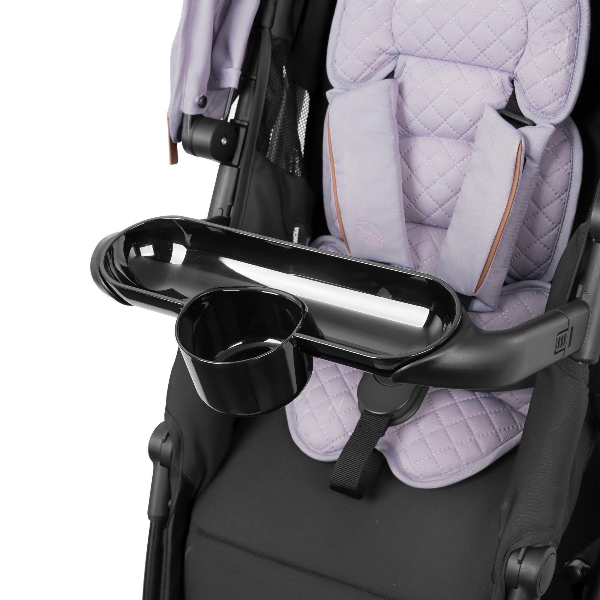 Shyft Intuiti+ Stroller with Green & Gentle Fabric Agate Purple cup holder