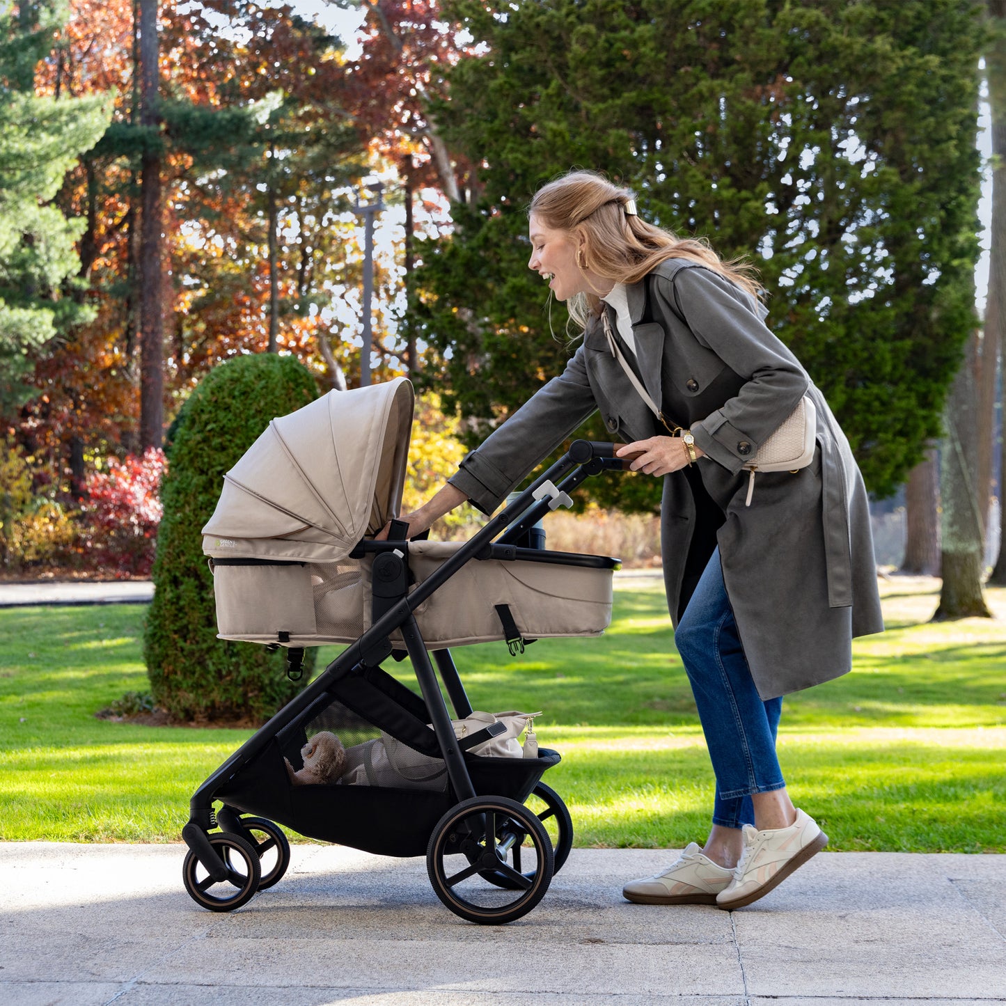 Shyft Intuiti+ Stroller with Green & Gentle Fabric